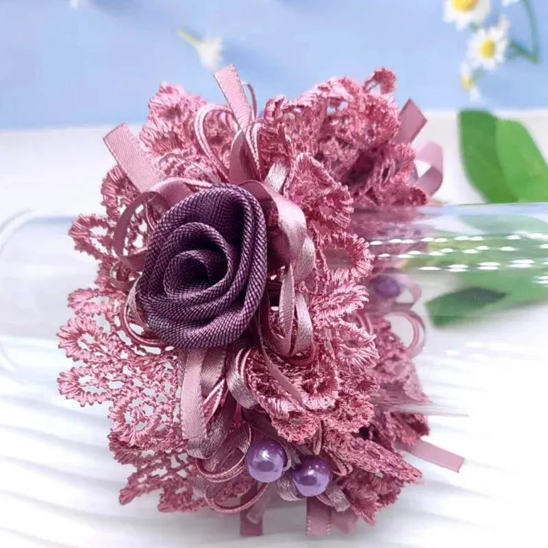 Chouchou Dentelle Nœud Fantaisie - Élastique Cheveux Femme Fille Haute... | MDN Store