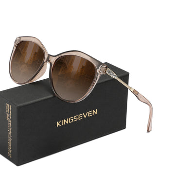 KINGSEVEN Lunettes de Soleil Oeil de Chat Femme Polarisées UV400 Grand Cadre | MDN Store 25