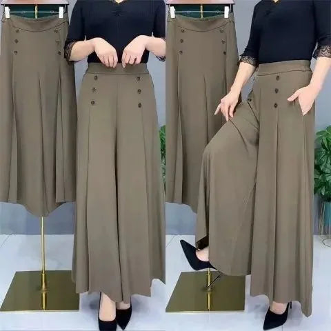 Pantalon Large Femme Anti-Froissage Noir | MDN Store