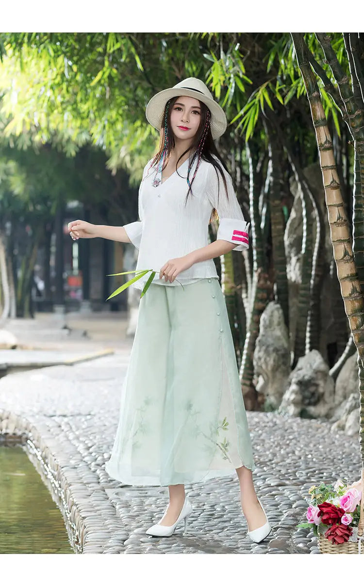 Pantalon Large Imprimé Ethnique Femme | MDN Store