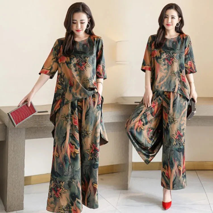 Ensemble Imprimé Femme Grande Taille Coupe Ample | MDN Store