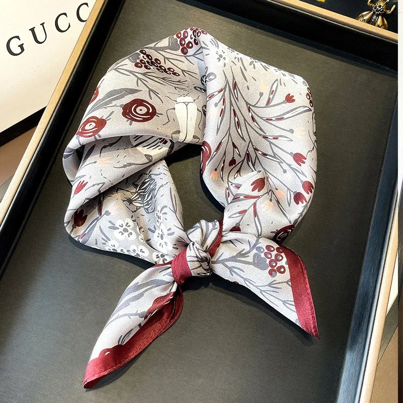 Foulard Carré Soie Naturelle 100% 53cm Femme | MDN Store