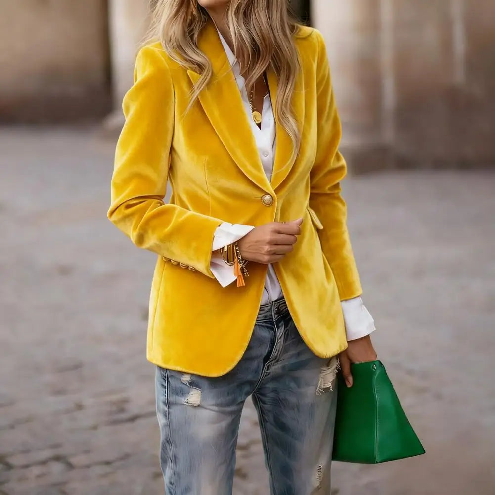 Blazer Femme Velours Élégant Ajusté | MDN Store