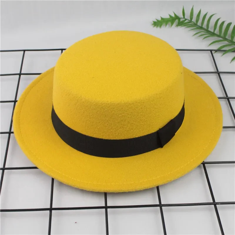 Chapeau Plat Vintage Laine Britannique | MDN