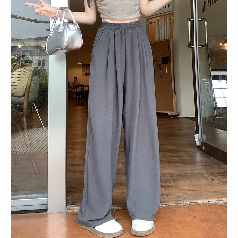 Pantalon Plissé Soie Glacée Taille Haute | MDN Store