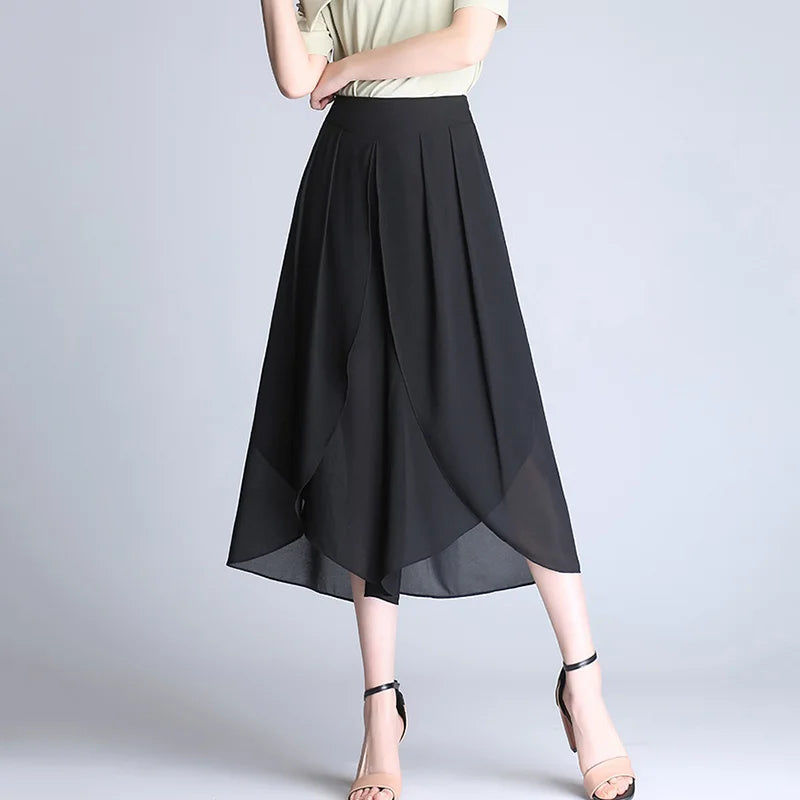 Pantalon Large Mousseline Taille Haute | MDN Store