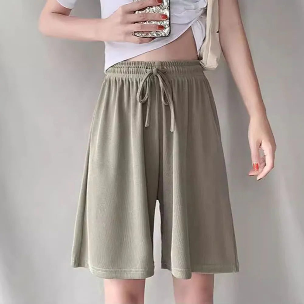 Short Femme Sport Taille Haute Soie Glacée | MDN Store