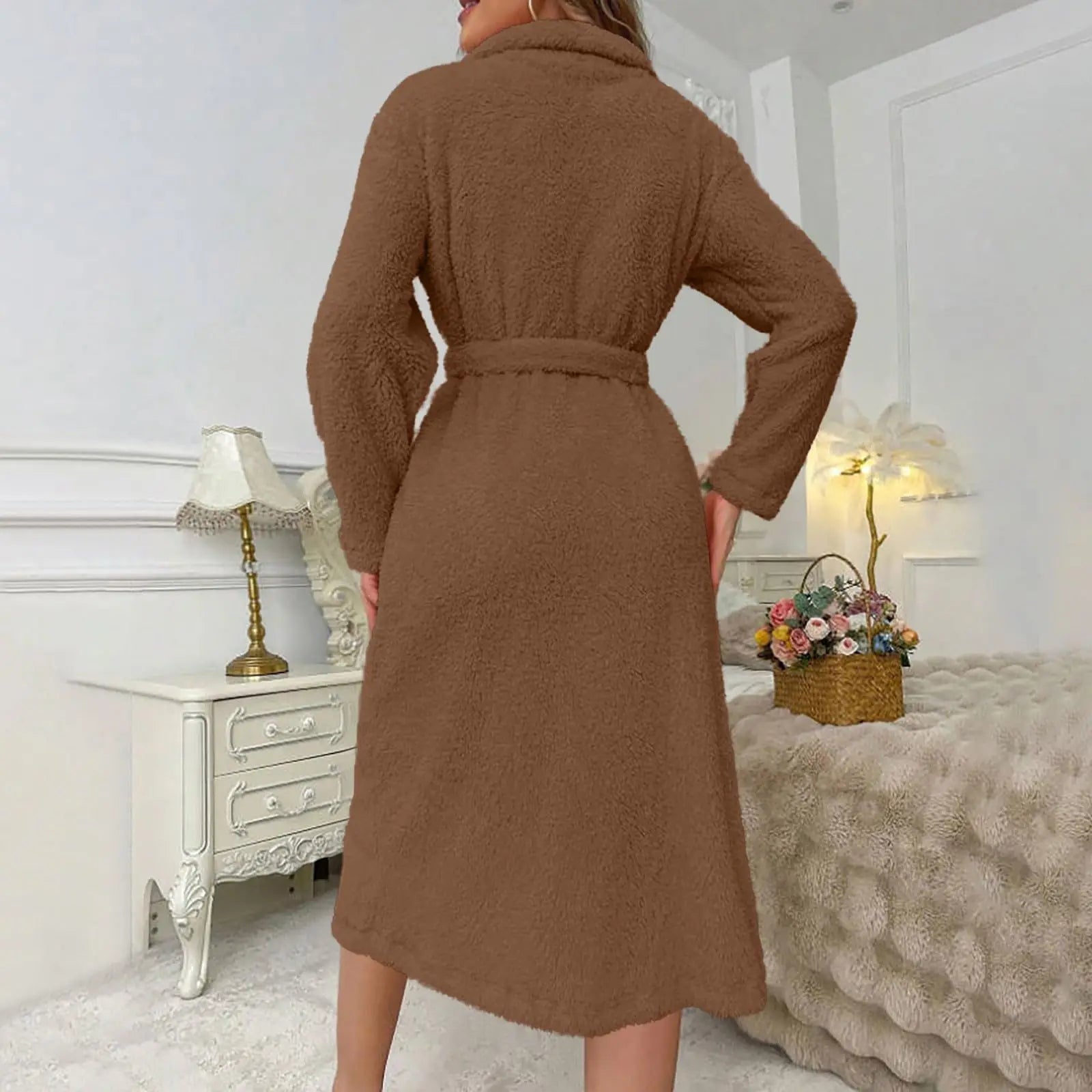 Peignoir Peluche Manches Longues Hiver | MDN Store
