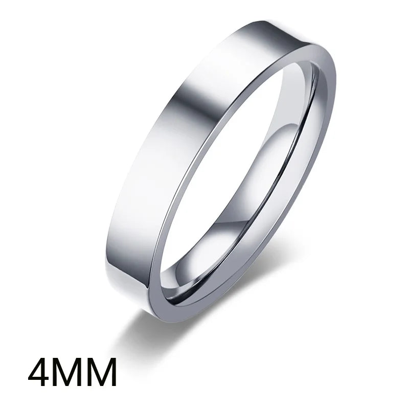 Bague Alliance Acier Femme 2-8mm | MDN Store