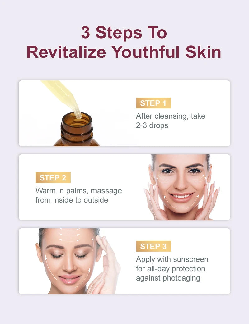 Sérum Visage Rétinol Anti-Rides Collagène Acide Hyaluronique | MDN