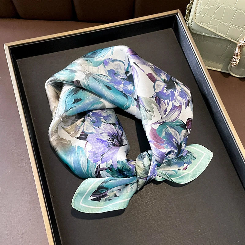 Foulard Carré Soie Naturelle 100% 53cm Femme | MDN Store