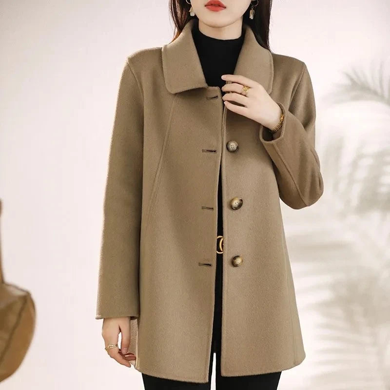 Veste Laine Femme Automne Hiver Slim Élégante | MDN Store