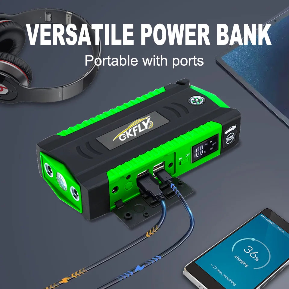 Booster Batterie Voiture 4000A 12V Powerbank Démarrage | MDN Store