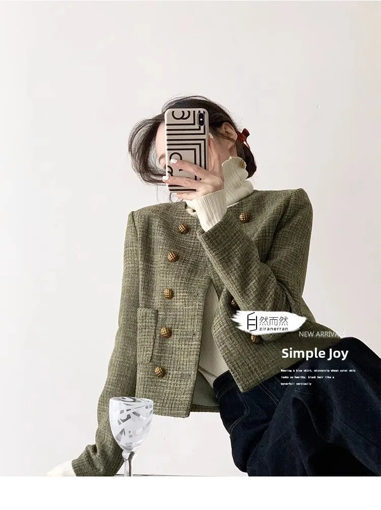 Veste Courte Vintage Pois Style Français | MDN Store
