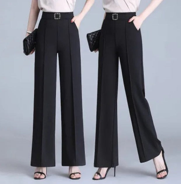 Pantalon Large Femme Soie Glacée Kaki | MDN Store